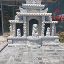 陇南芝麻白中国黑石材套墓 花岗岩墓碑