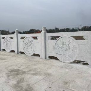 陇南芝麻白河道栏杆 石材栏杆