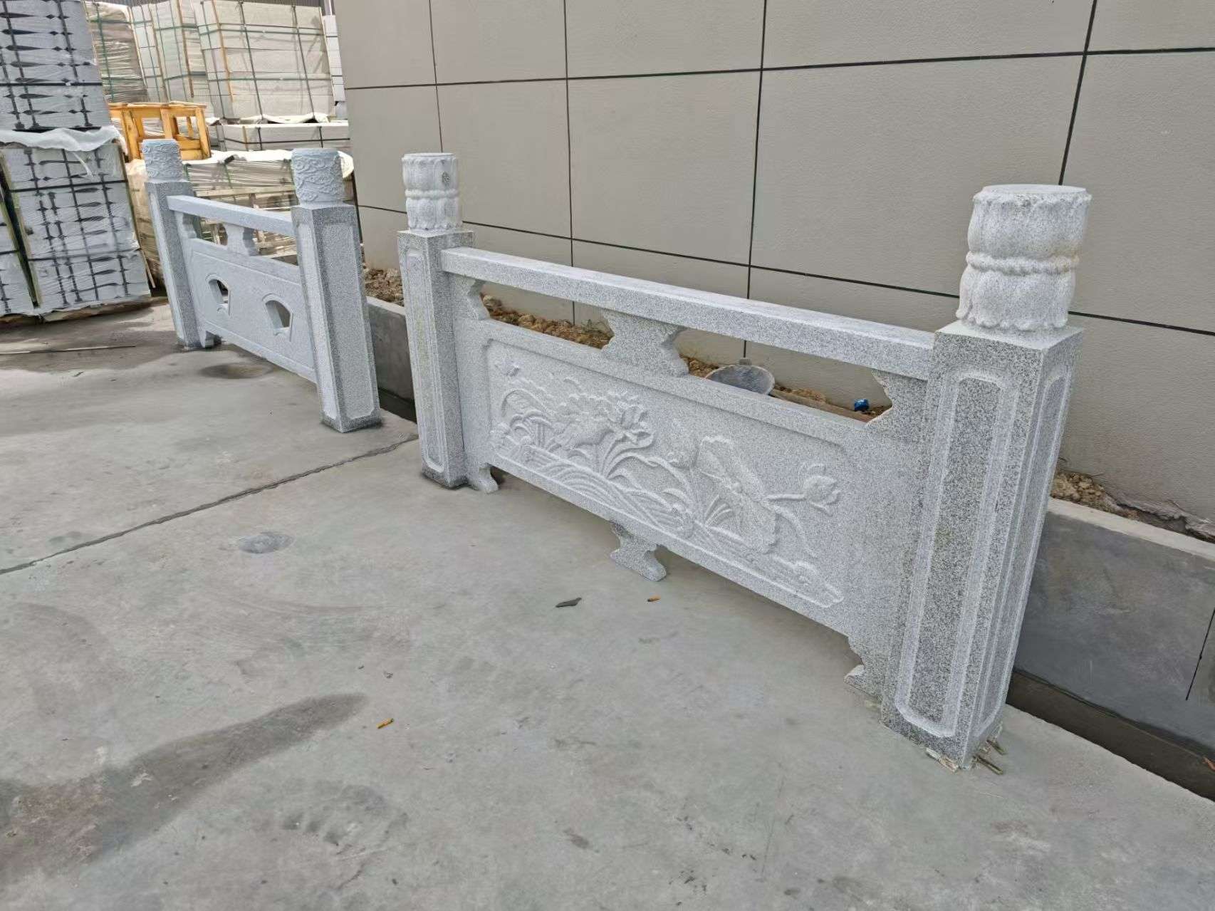 陇南芝麻白河道栏杆 石材栏杆