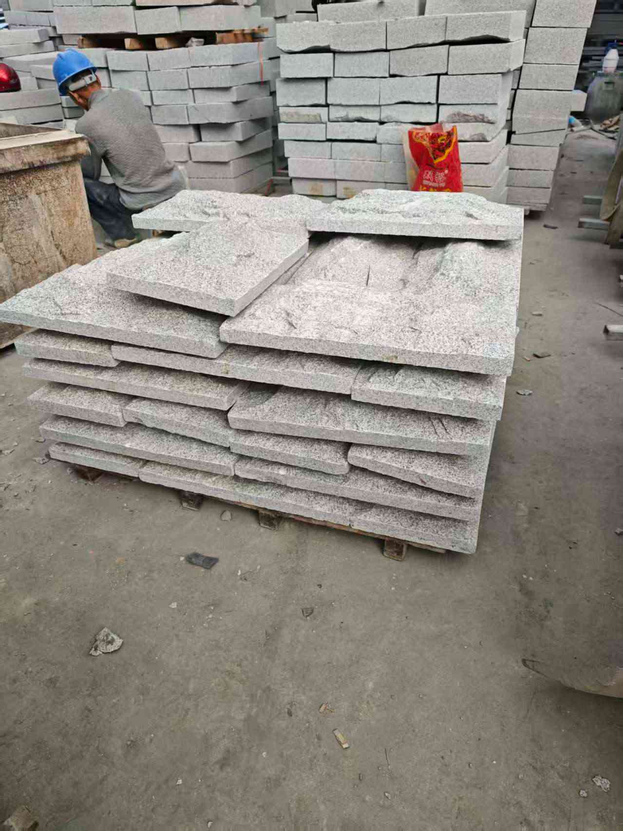 陇南芝麻白蘑菇石，自然面