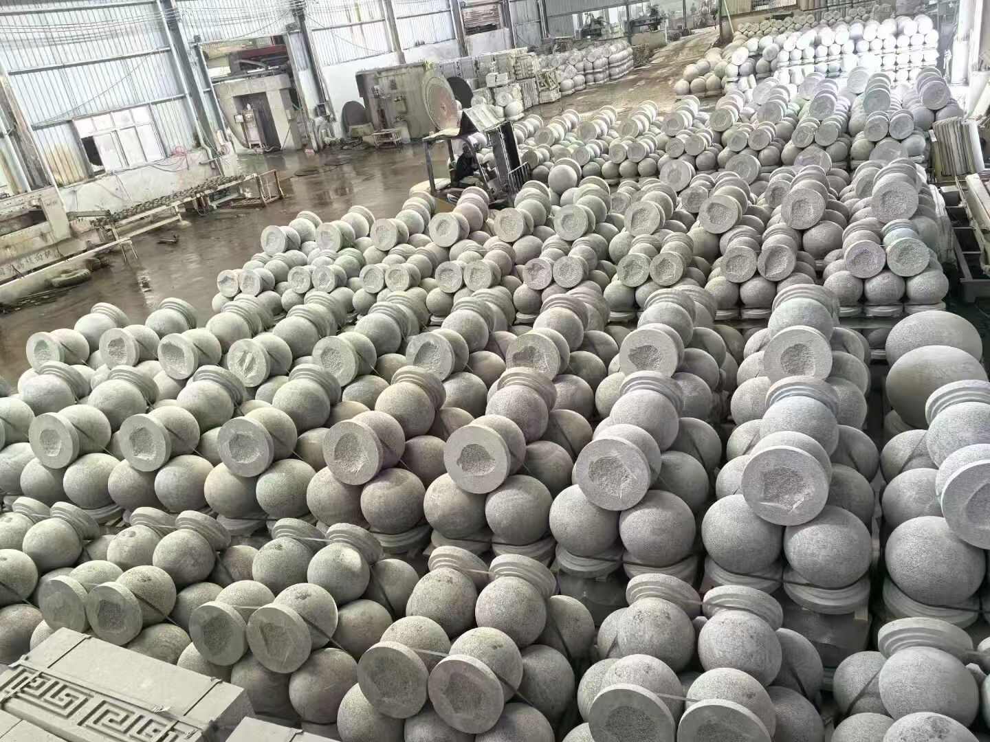 陇南芝麻白圆球 石球 挡车球